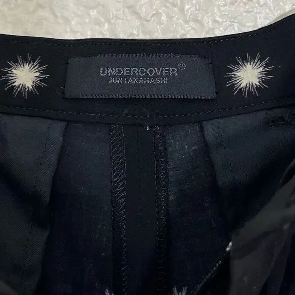 Undercover Jun Takahashi Cat Printed Rayon Shorts Black White New Size 2 - Picture 4 of 15